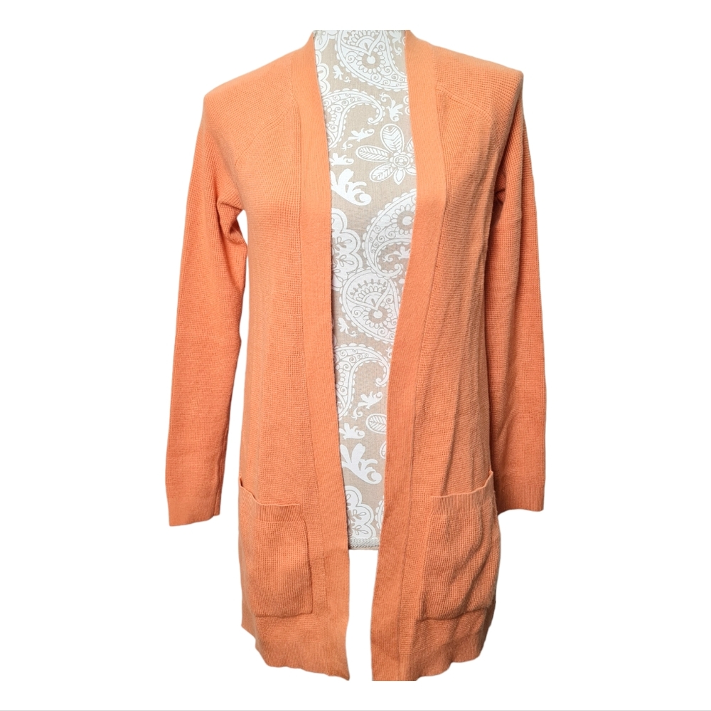 Cyrus Waffle Knit Longsleeve Stretchy Open Front Cardigan Women's XS